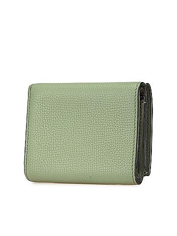 Loewe LOEWE Anagram Trifold Wallet Green Calf Leather Women's (view 2)