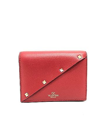 Valentino VALENTINO 5W2P0AE4VRF Rockstud Compact Wallet Bi-fold Leather Women's Red (view 1)