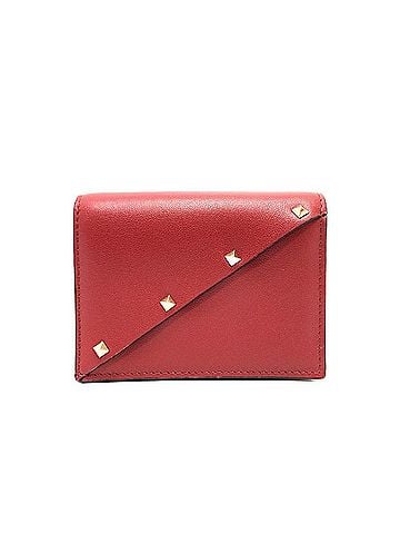 Valentino VALENTINO 5W2P0AE4VRF Rockstud Compact Wallet Bi-fold Leather Women's Red (view 2)