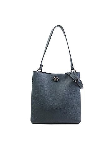 Coach Coach handbag shoulder bag leather dark green women's h31598a (view 1)