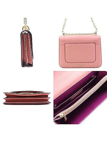 Bvlgari BVLGARI Serpenti Hypnotic Leather Shoulder Bag, Pink, Women's, h31601a (view 2)