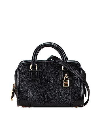 Loewe LOEWE Anagram Amazona Micro Mini Handbag/Shoulder Bag, 2-Way, Black Leather, Women's (view 1)