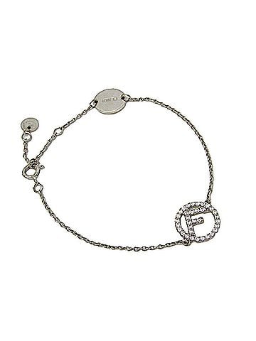 Fendi Fendi F logo 1A2723 Metal Charm Bracelet Silver (view 1)