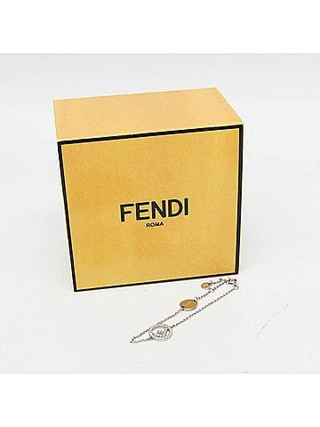 Fendi Fendi F logo 1A2723 Metal Charm Bracelet Silver (view 2)