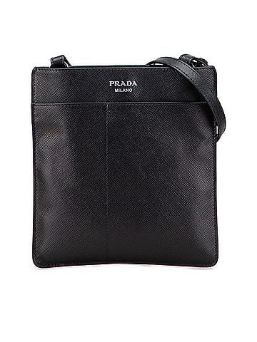 Prada Prada Logo Crossbody Shoulder Bag in Black Saffiano Leather for Women (view 1)