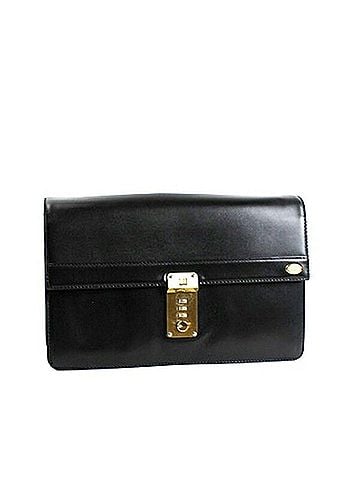 Dunhill Dunhill clutch bag with dial lock, leather, black, dunhill men's bag, strap (view 2)