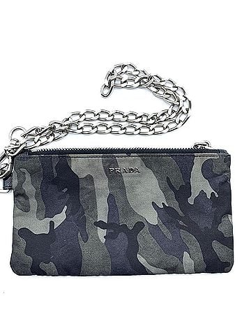 Prada Prada Chain Wallet/Coin Case Pouch Tessuto Nylon Camouflage 2M1273 PRADA (view 1)
