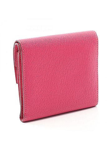 Hermès Hermes Hermès Til Tri-fold Wallet, Leather, Chevre, Women's, Pink (view 2)