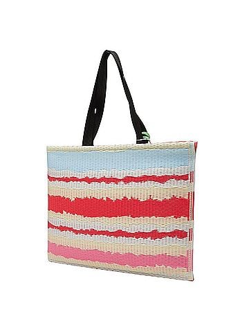 MARNI Marni Market Tatami Tote Handbag, Multicolored Nylon and Polypropylene, Women's, MARNI (view 2)