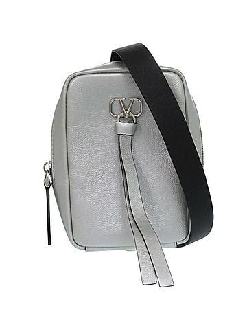 Valentino Garavani Valentino Garavani Neck Holder Leather Metallic Silver Shoulder Bag 1745Valentino (view 1)