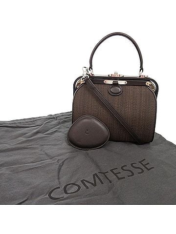 Comtesse Comtesse Horsehair Leather Dark Brown 2-Way Handbag/Shoulder Bag 0832 COMTESSE (view 2)
