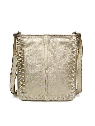 Yves Saint Laurent Yves Saint Laurent Rive Gauche 160240 Women's Leather Shoulder Bag Gold (view 1)