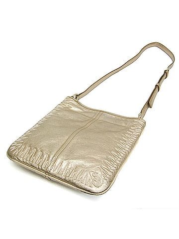 Yves Saint Laurent Yves Saint Laurent Rive Gauche 160240 Women's Leather Shoulder Bag Gold (view 2)