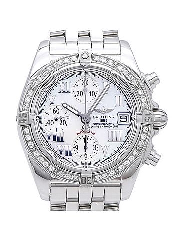 Breitling Breitling Chrono Cockpit Diamond Bezel A13358 Automatic Watch Stainless Steel/Diamond White Shell 0227BREITLING Men's (view 1)