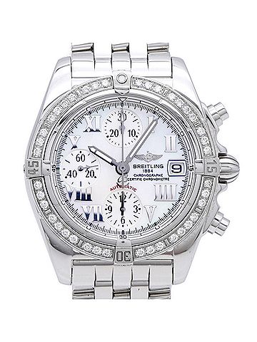 Breitling Breitling Chrono Cockpit Diamond Bezel A13358 Automatic Watch Stainless Steel/Diamond White Shell 0227BREITLING Men's (view 2)