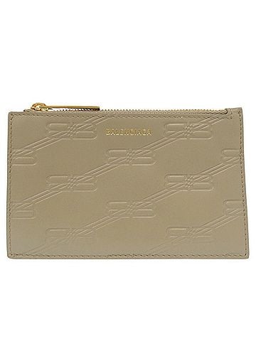 Balenciaga Like new Balenciaga BB Monogram Fragment Case, card case, embossed finish, 717784, coin beige leather, 0735BALENCIAGA (view 1)