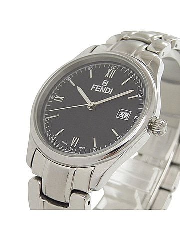 Fendi Fendi 210G Stainless Steel Black Dial Silver Quartz Watch 1818 FENDI (view 2)