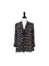 Anthropologie Floral Black Pink Green 3/4 Sleeve Blouse Size 2 - photo 1