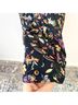 Anthropologie Floral Black Pink Green 3/4 Sleeve Blouse Size 2 - photo 7