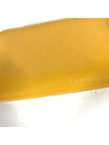 Gucci GUCCI 255452 Shima Line Micro Guccissima Wallet, Coin Purse, Compact Business Card Case, Wallet/Coin Enamel, Women's, Yellow (view 2)