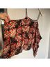 W by Worth 100% Silk Aztec Or Tribal Print Graphic Multi Color Sleeveless Blouse Size S - photo 6