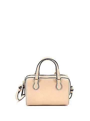 Gucci Convertible Top Handle Bag Jumbo GG Embossed Leather Mini (view 1)