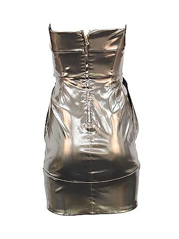 Dolce & Gabbana Dolce and Gabbana Bustier Dress in Silver Dress (view 2)