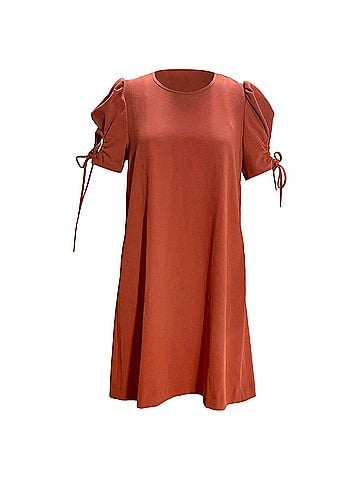 Chloé See By Chloé Tie Sleeve Dress in Red Polyester (view 1)