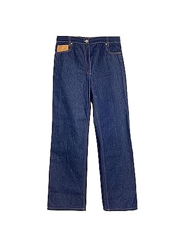 Paco Rabanne Paco Rabanne Straight Leg Jeans in Blue Cotton Denim (view 1)