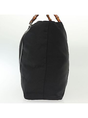 Gucci Bamboo Daily Tote Leather Black Nylon Tote Bag Bag (view 2)