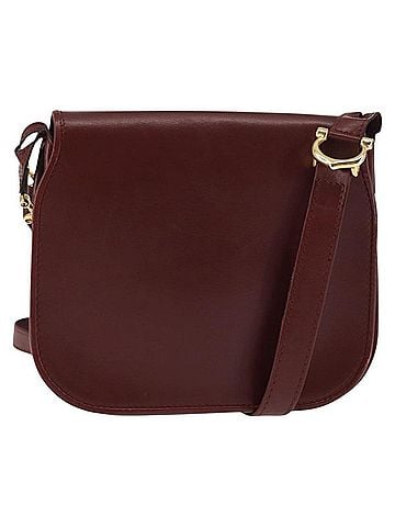 Cartier Must De  Shoulder Bag Leather Burgundy Leather Shoulder Bag Bag (view 1)