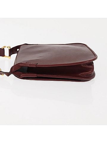 Cartier Must De  Shoulder Bag Leather Burgundy Leather Shoulder Bag Bag (view 2)