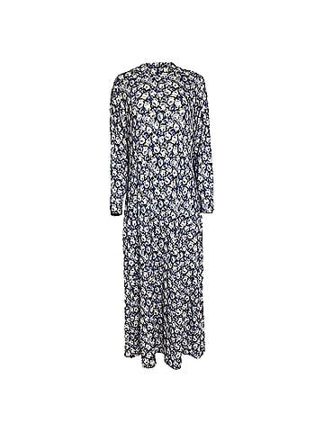 Rixo London Rixo Elise Floral-Print Stretch-Jersey Midi Dress in Blue Viscose (view 1)
