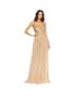 Mac Duggal 100% Polyester 100% Polyester Gold Cocktail Dress Size 8 - photo 1