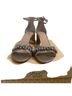 Jewel Badgley MIschka Silver Gold Pink Heels Size 8 1/2 - photo 1