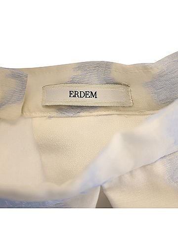 Erdem Erdem Floral Midi Skirt in Light Blue Cotton (view 2)