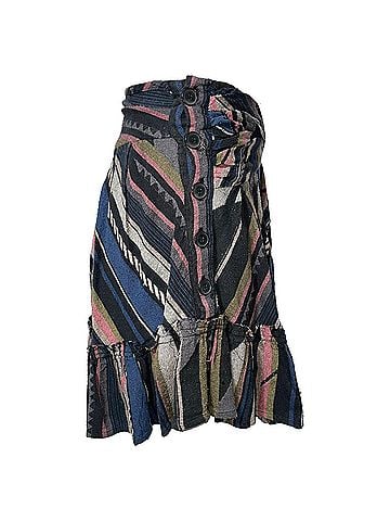 IRO Iro Striped Patterned Mini Skirt in Multicolor Cotton (view 2)
