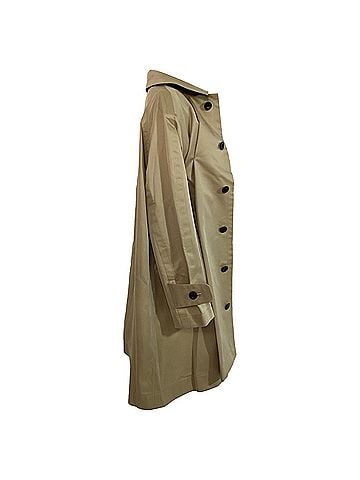 Sacai  Sacai Dress Insert Trench Coat in Brown Cotton (view 2)