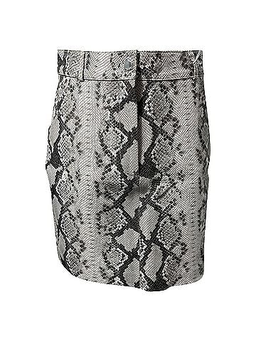 Maje Maje Jupita Embossed Mini Skirt in Animal Print Goat Leather (view 1)