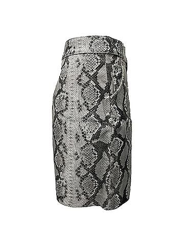 Maje Maje Jupita Embossed Mini Skirt in Animal Print Goat Leather (view 2)