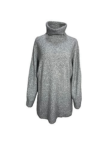 The Row The Row Turtleneck Sweater in Grey Wool (view 1)