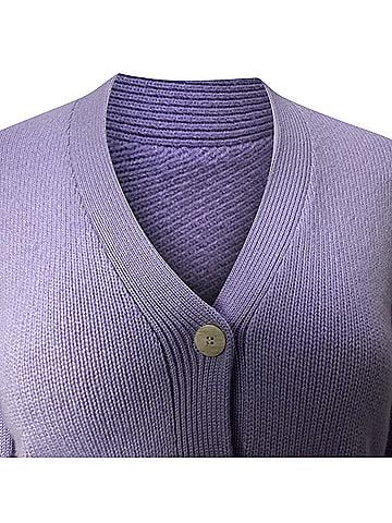 Theory Theory Shaped Cardigan in Purple Cashmere (view 2)