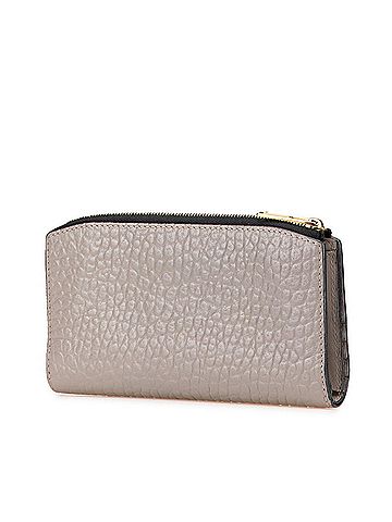 Burberry Burberry long wallet, gray leather, women's. (view 2)
