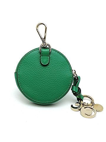 Chloé Chloé Chloe Alphabet Small Coin Purse Women's Case CHC23SP766F 5731K Leather Green (view 2)