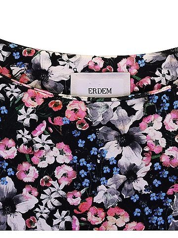 Erdem Erdem Reese Floral Knee-Length Dress in Multicolor Viscose (view 2)