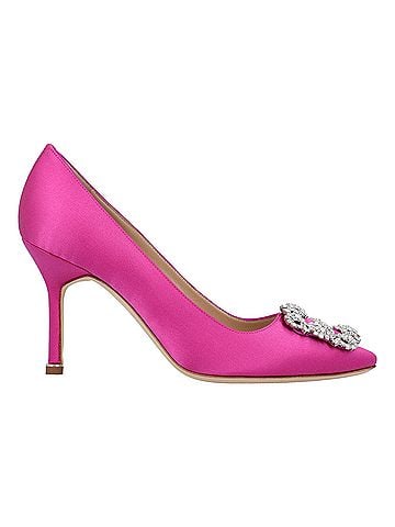 Manolo Blahnik Manolo Blahnik Hangisi 090 Pump Pink (view 1)