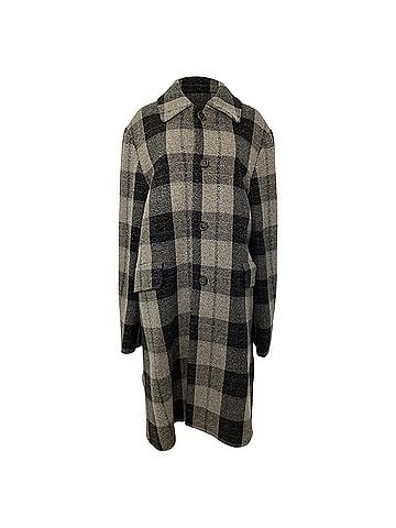 Acne Acne Studios Check Coat in Grey Wool (view 1)