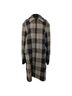 Acne 100% Wool Gray Acne Studios Check Coat in Grey Wool Size 16 - photo 1
