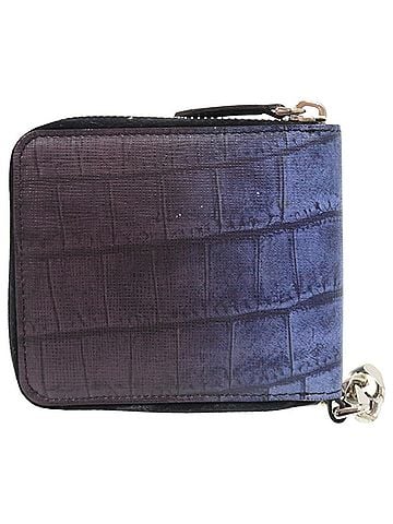 Fendi Fendi Chain 7M0197 Leather Blue Bifold Wallet 1367 FENDI (view 2)