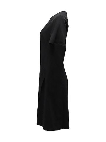 Alexander Wang Alexander Wang Pleated Dress in Black Crepe-Satin (view 2)
